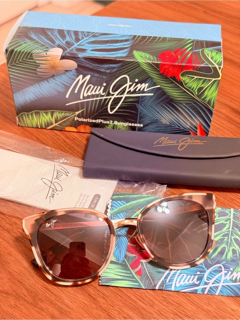 Maui Jim Women's Wood Rose Cat Eye